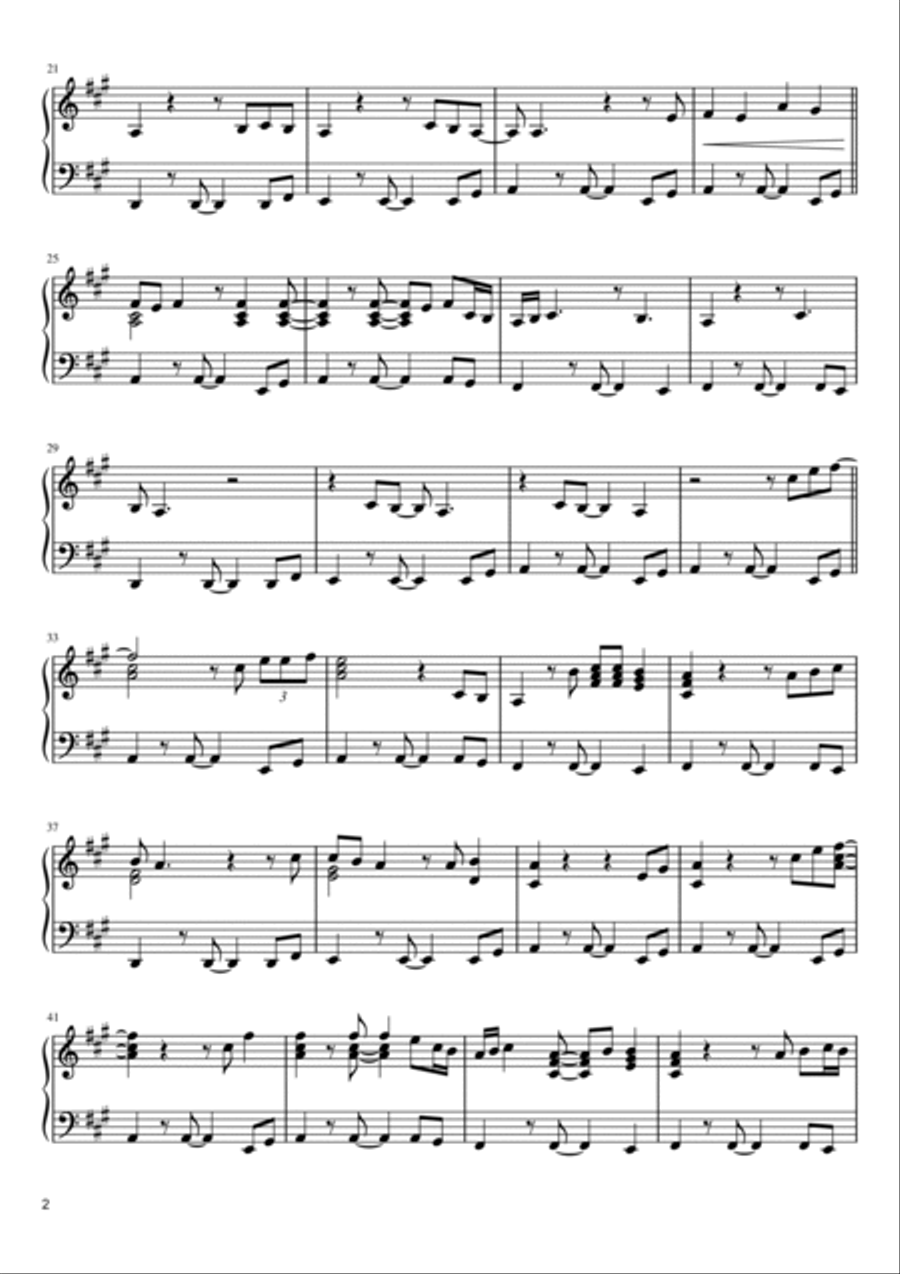 Stand By Me Piano Solo scores gallery preview page 2