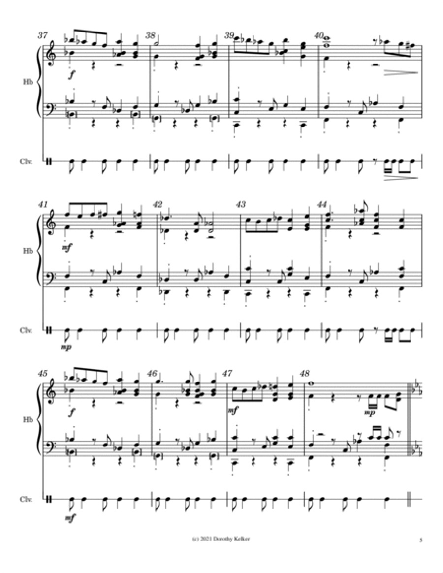 Tango in F Minor Tango in F Minor Handbell Choir scores gallery preview page 5