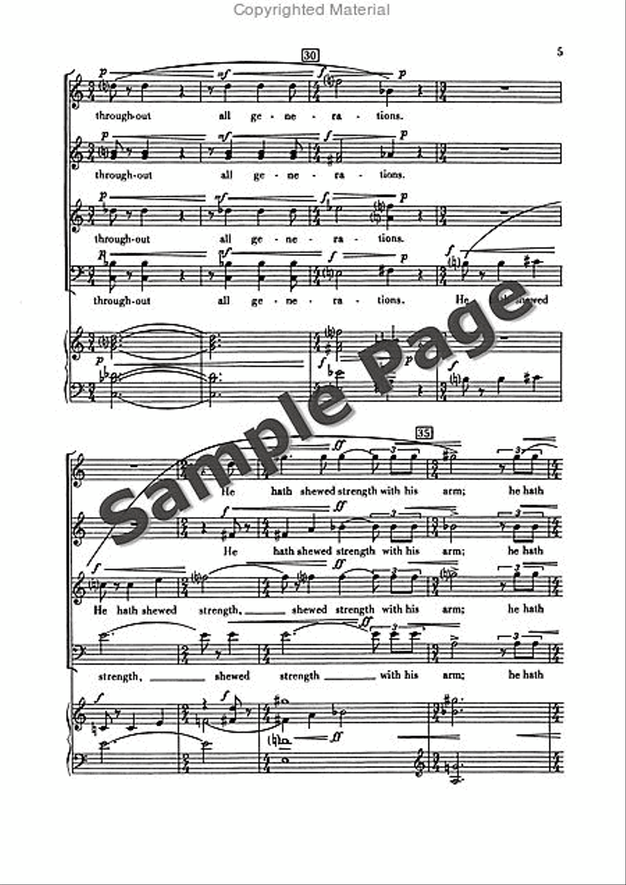 Magnificat and Nunc Dimittis 4-Part scores gallery preview page 8
