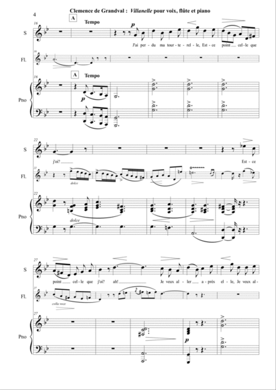 Villanelle Chamber Music scores gallery preview page 4