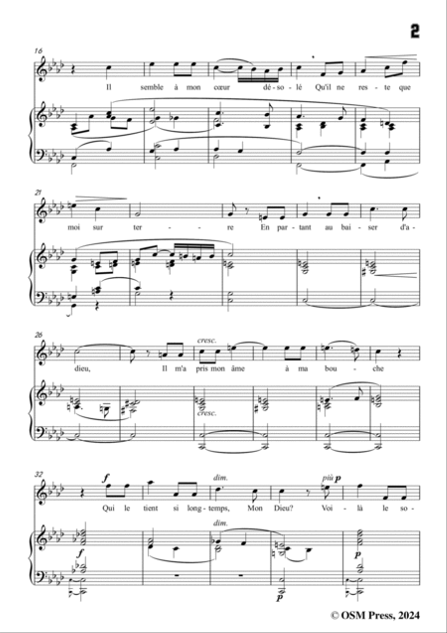 Duparc-Au pays où se fait la guerre(Mélodie),in f minor Voice scores gallery preview page 3