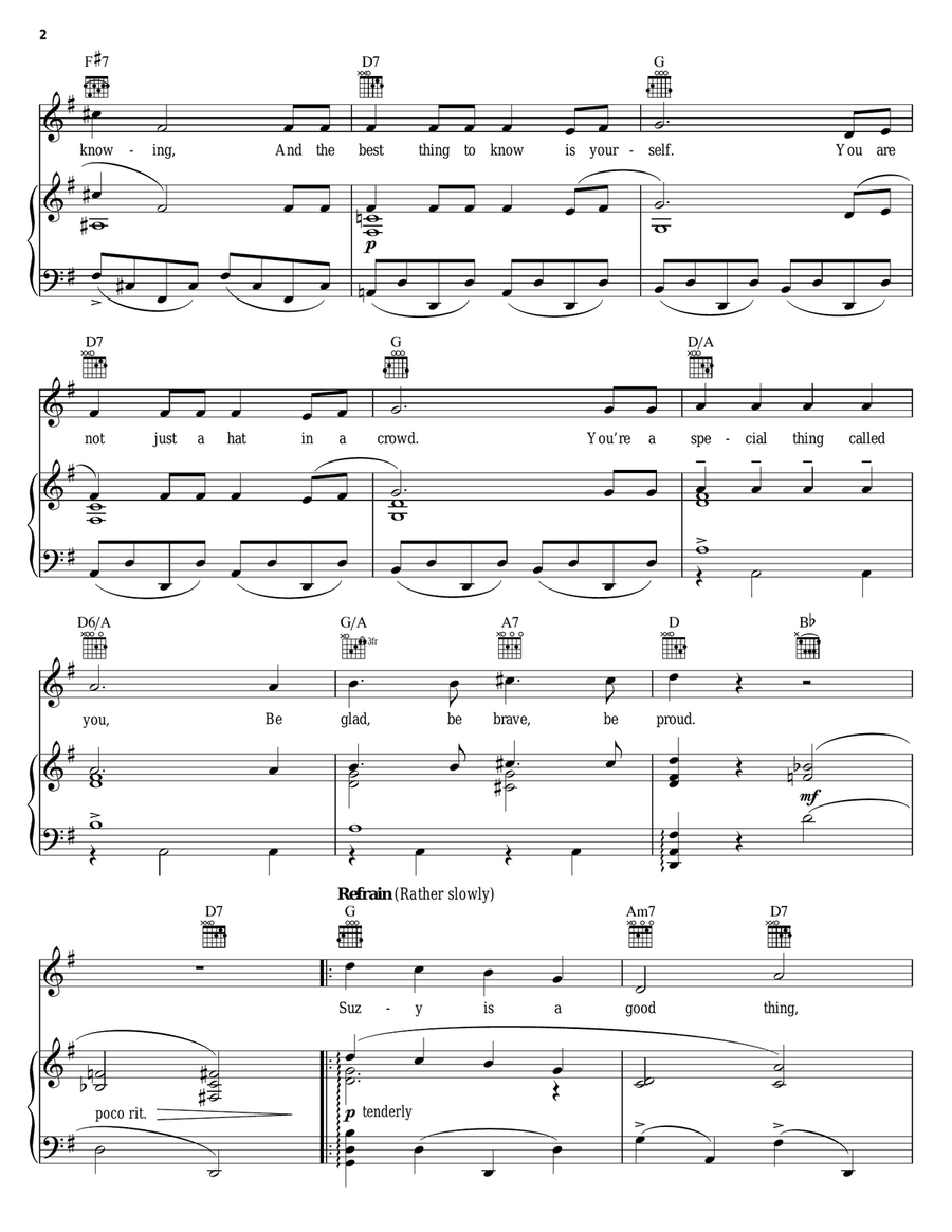 Suzy Is A Good Thing Suzy Is A Good Thing Piano, Vocal, Guitar scores gallery preview page 2