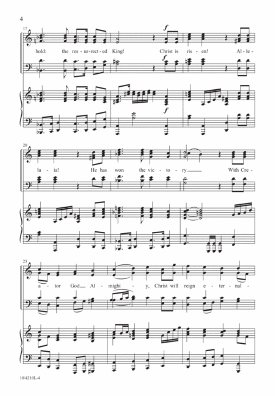 Christ Is Risen! Alleluia! 4-Part scores gallery preview page 4