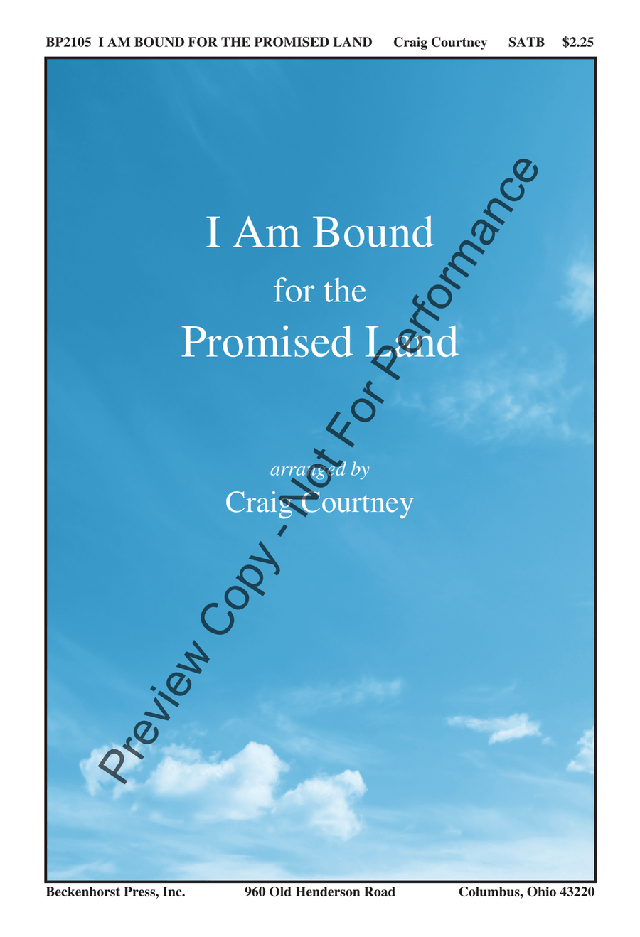 I Am Bound for the Promised Land 4-Part scores gallery preview page 2