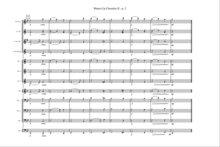 Warm Up Chorales Part II Marching Band scores gallery preview page 3