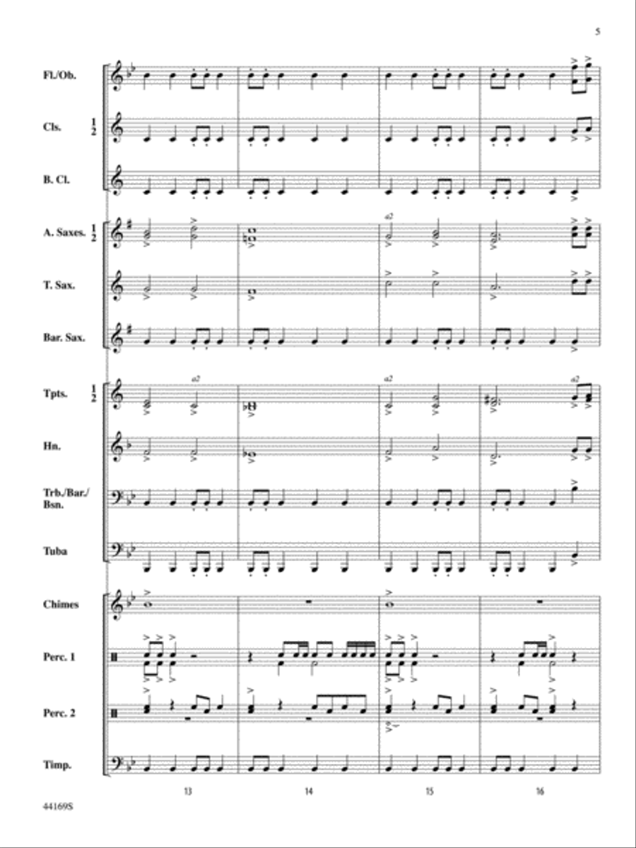 Super Hero: Score Concert Band scores gallery preview page 5