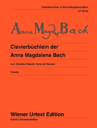 Book cover for Clavierbüchlein Of Anna Magdalena Bach