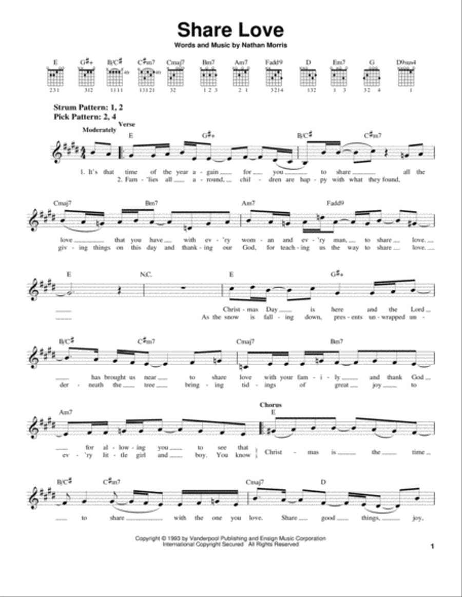 Share Love Share Love Acoustic Guitar scores gallery preview page 1