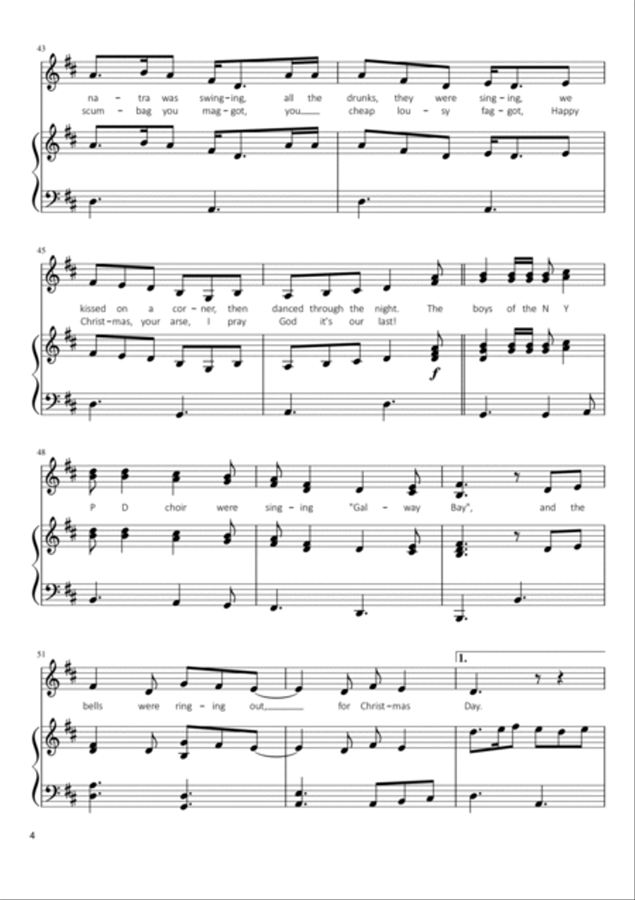 Fairytale Of New York Voice scores gallery preview page 4