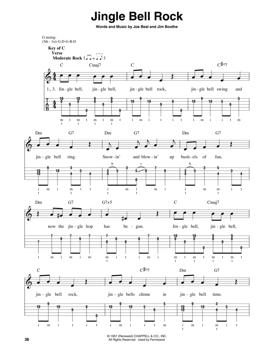 Jingle Bell Rock Jingle Bell Rock Banjo scores gallery preview page 1