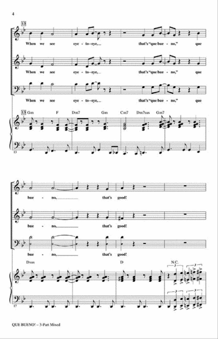 Que Bueno! 3-Part scores gallery preview page 3