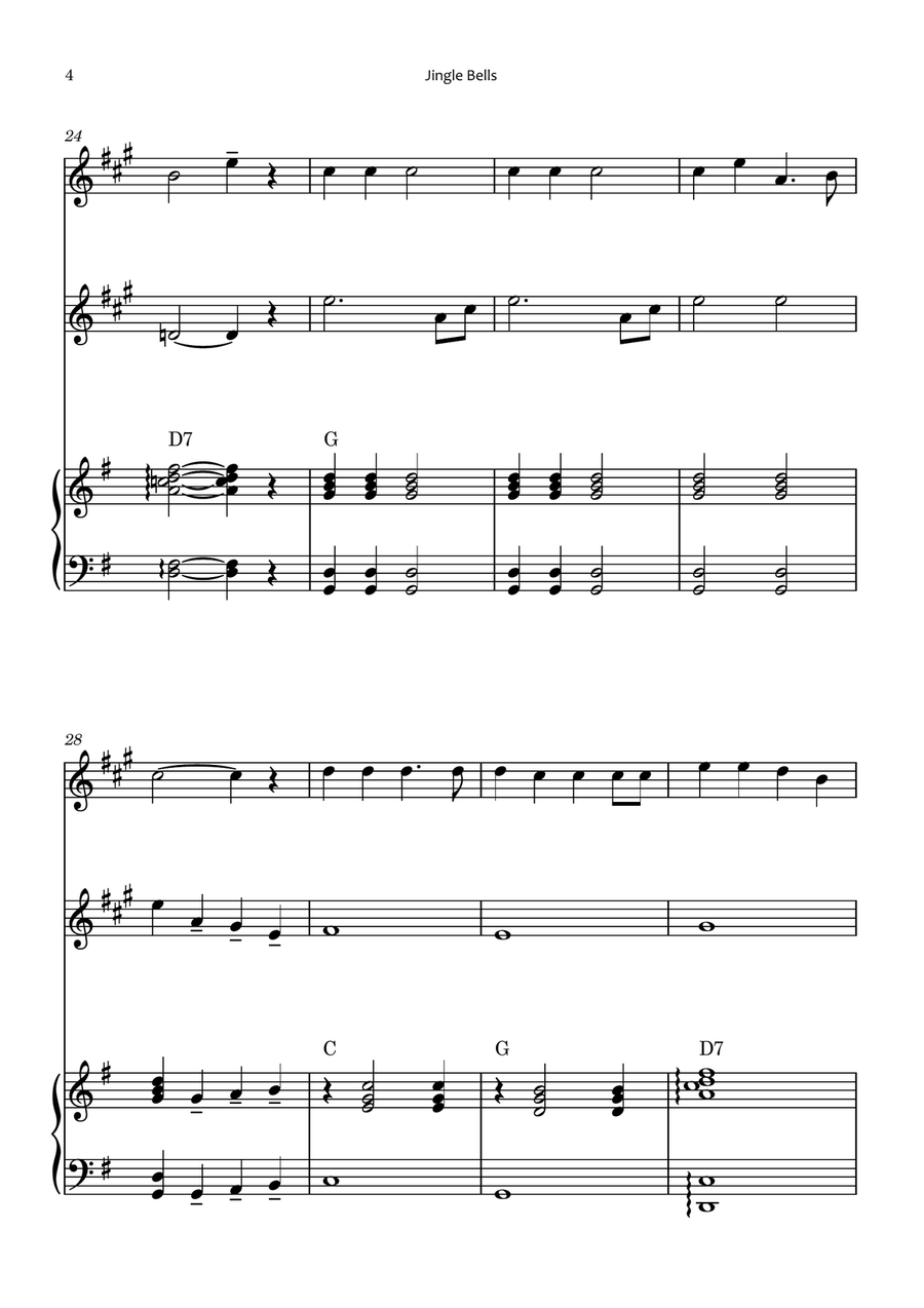Jingle Bells Woodwind Duet scores gallery preview page 4