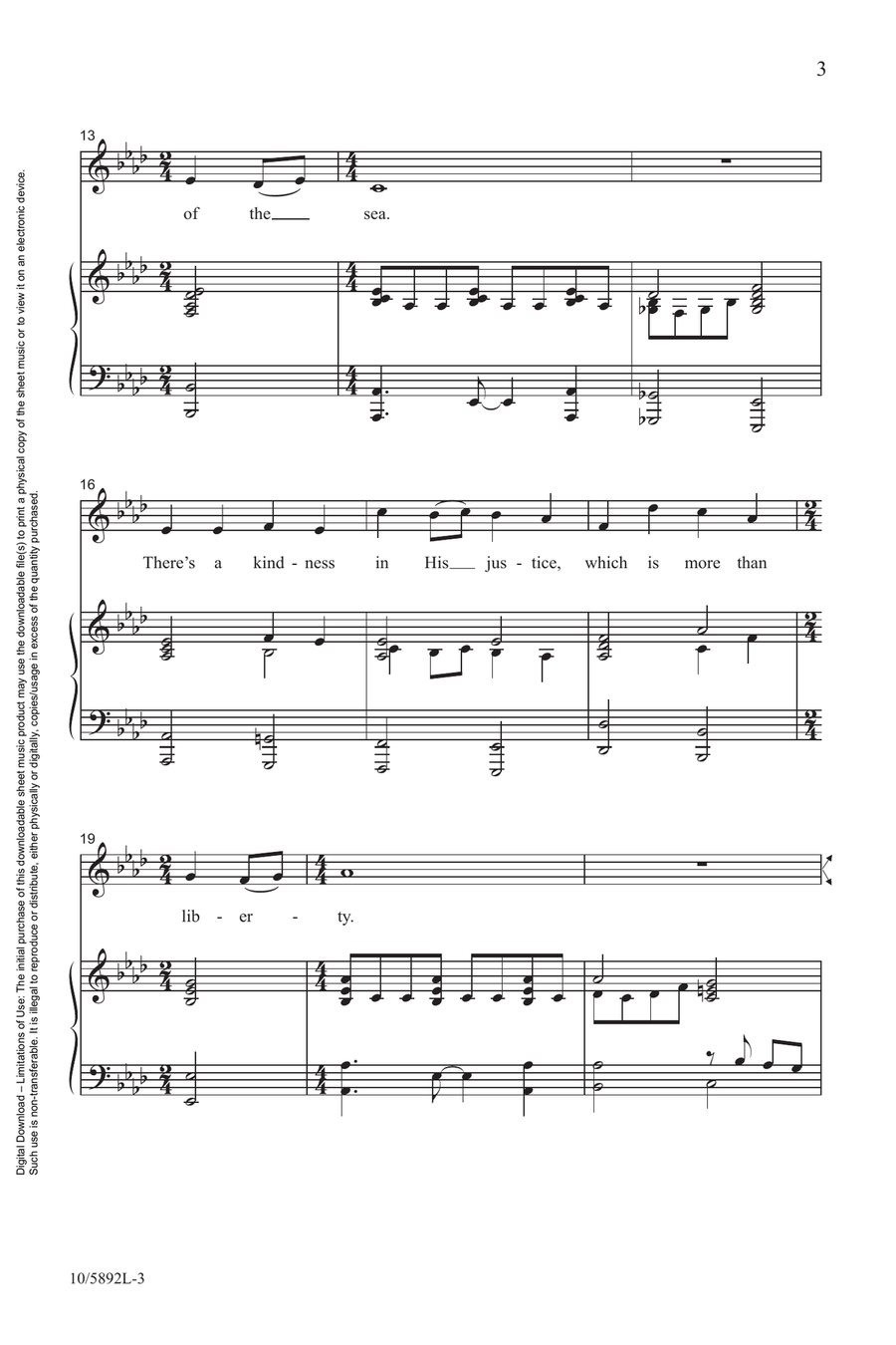 There's a Wideness in God's Mercy Choir scores gallery preview page 3