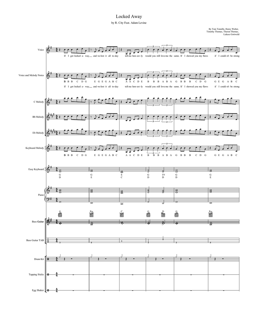Locked Away Locked Away School and Community scores gallery preview page 1