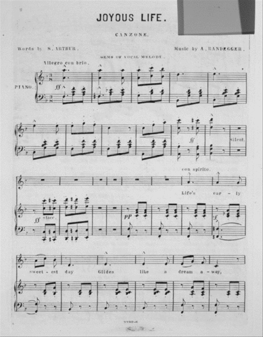 Joyous Life. Canzone Voice scores gallery preview page 2