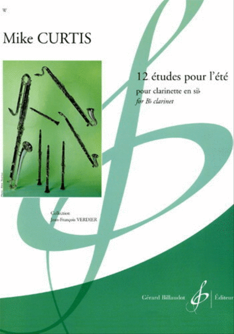 12 Études Pour L’Été 12 Études Pour L’Été B-Flat Clarinet scores gallery preview page 1