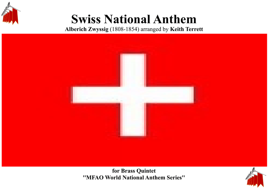 Swiss National Anthem for Brass Quintet (World National Anthem Series) Brass Quintet scores gallery preview page 1
