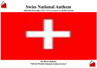 Book cover for Swiss National Anthem for Brass Quintet (MFAO World National Anthem Series)