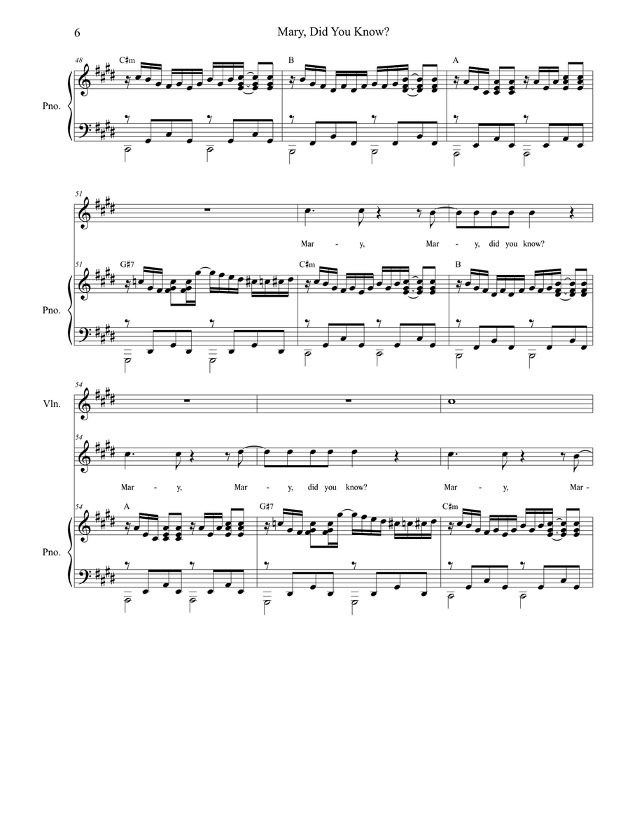 Mary, Did You Know? Piano, Vocal scores gallery preview page 6