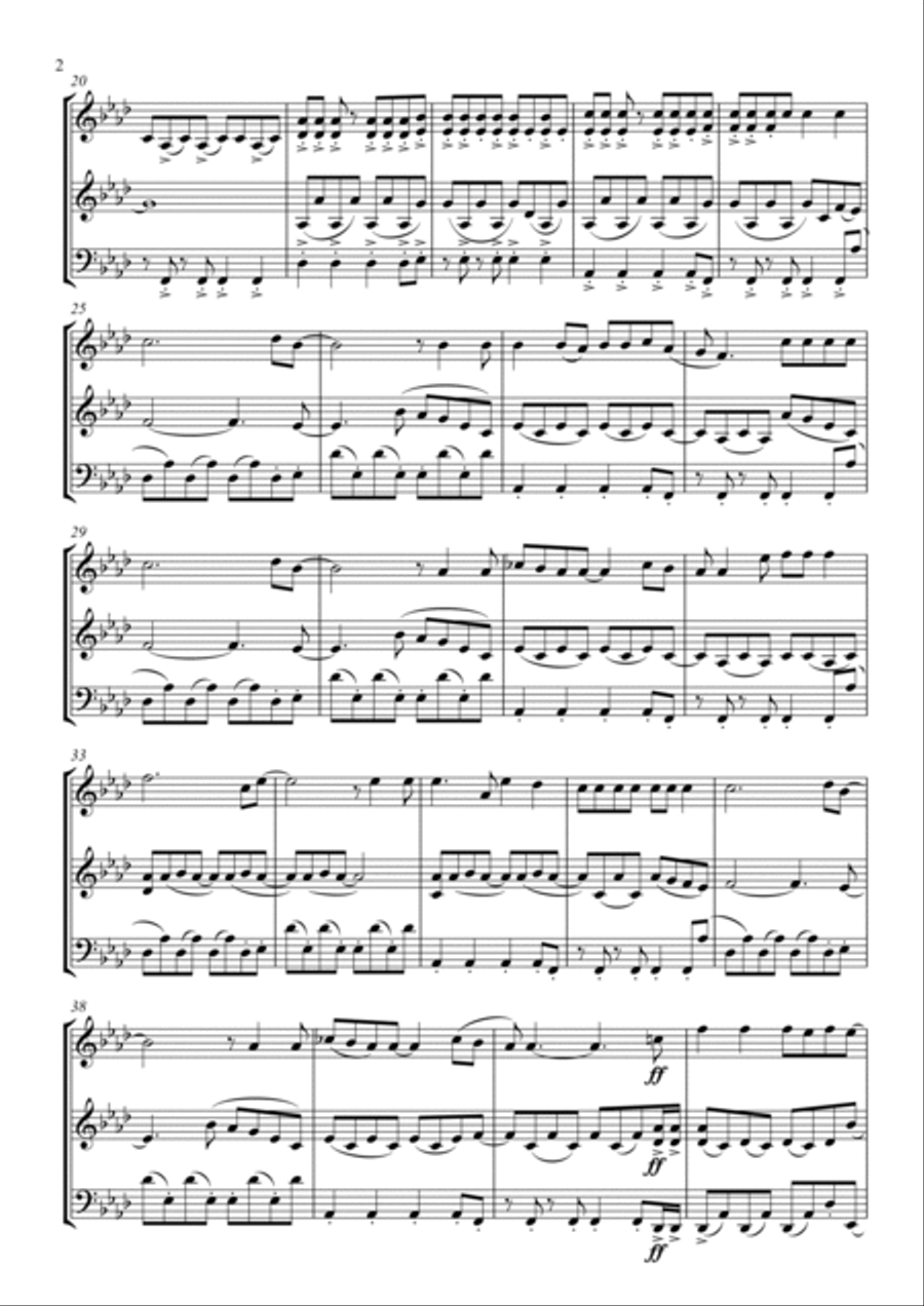 Viva La Vida String Trio scores gallery preview page 2