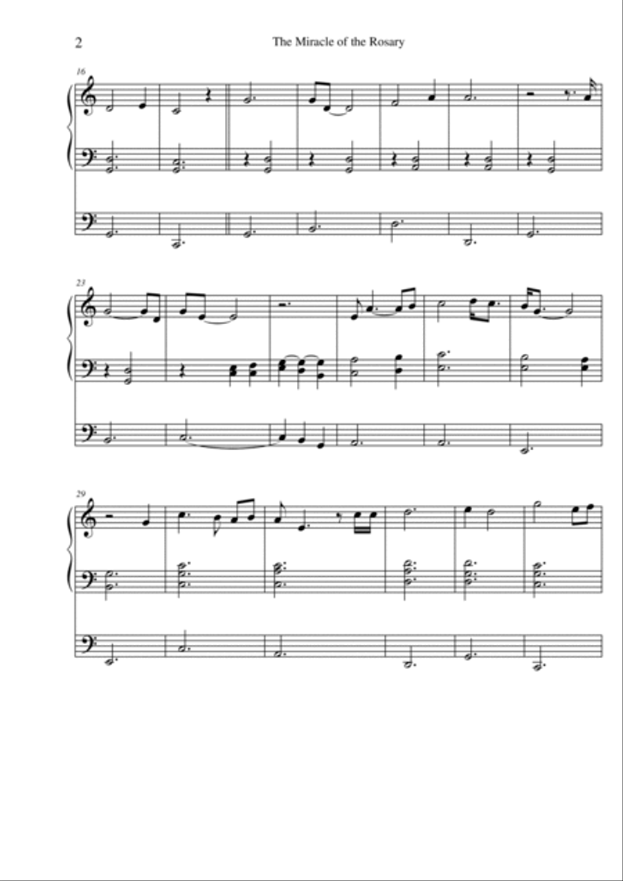 The Miracle Of The Rosary Organ Solo scores gallery preview page 2