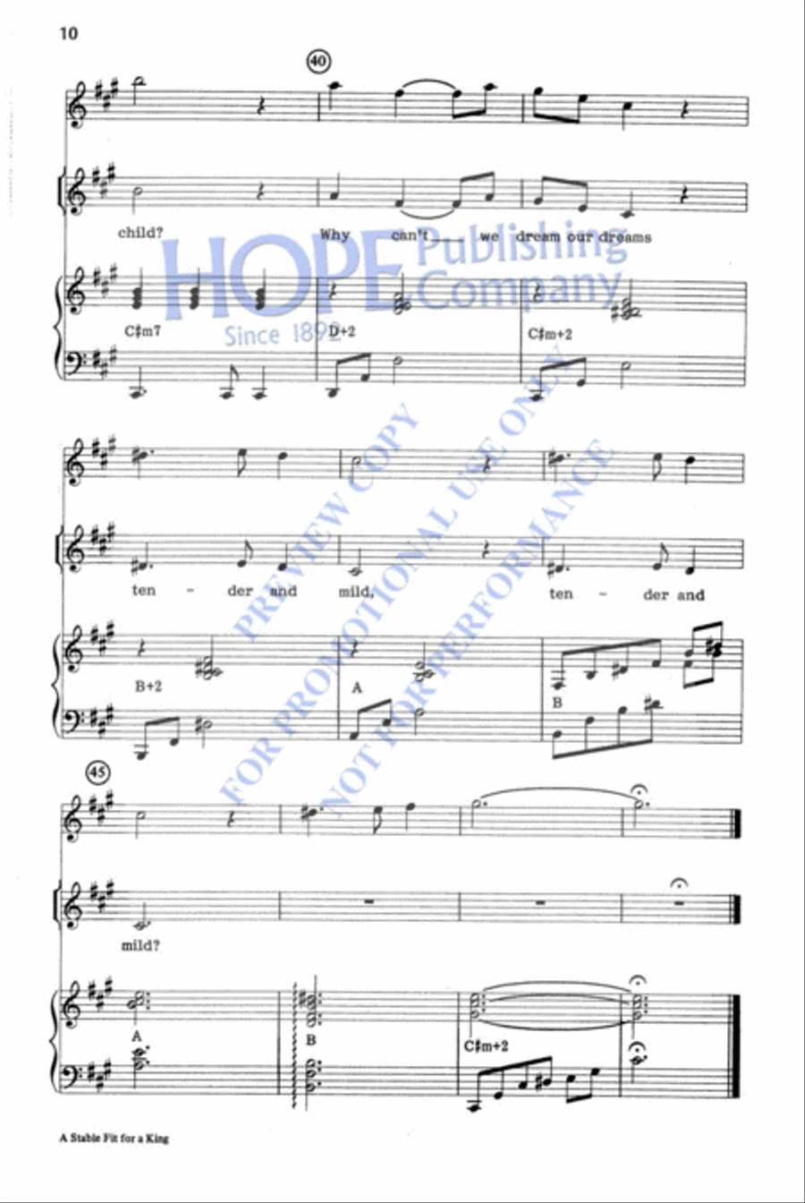 Stable Fit for a King Unison Choir scores gallery preview page 12