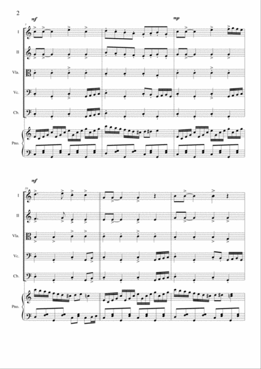One Day In September - Piano & Orchestra - Lucian Opris Concert Band scores gallery preview page 2