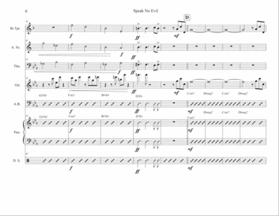 Speak No Evil Large Ensemble scores gallery preview page 6