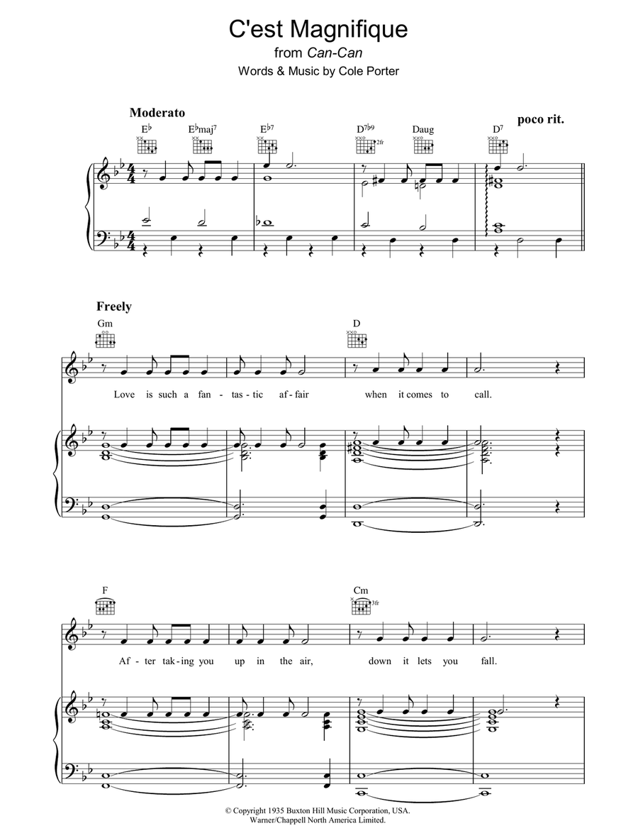 C'est Magnifique Guitar scores gallery preview page 1