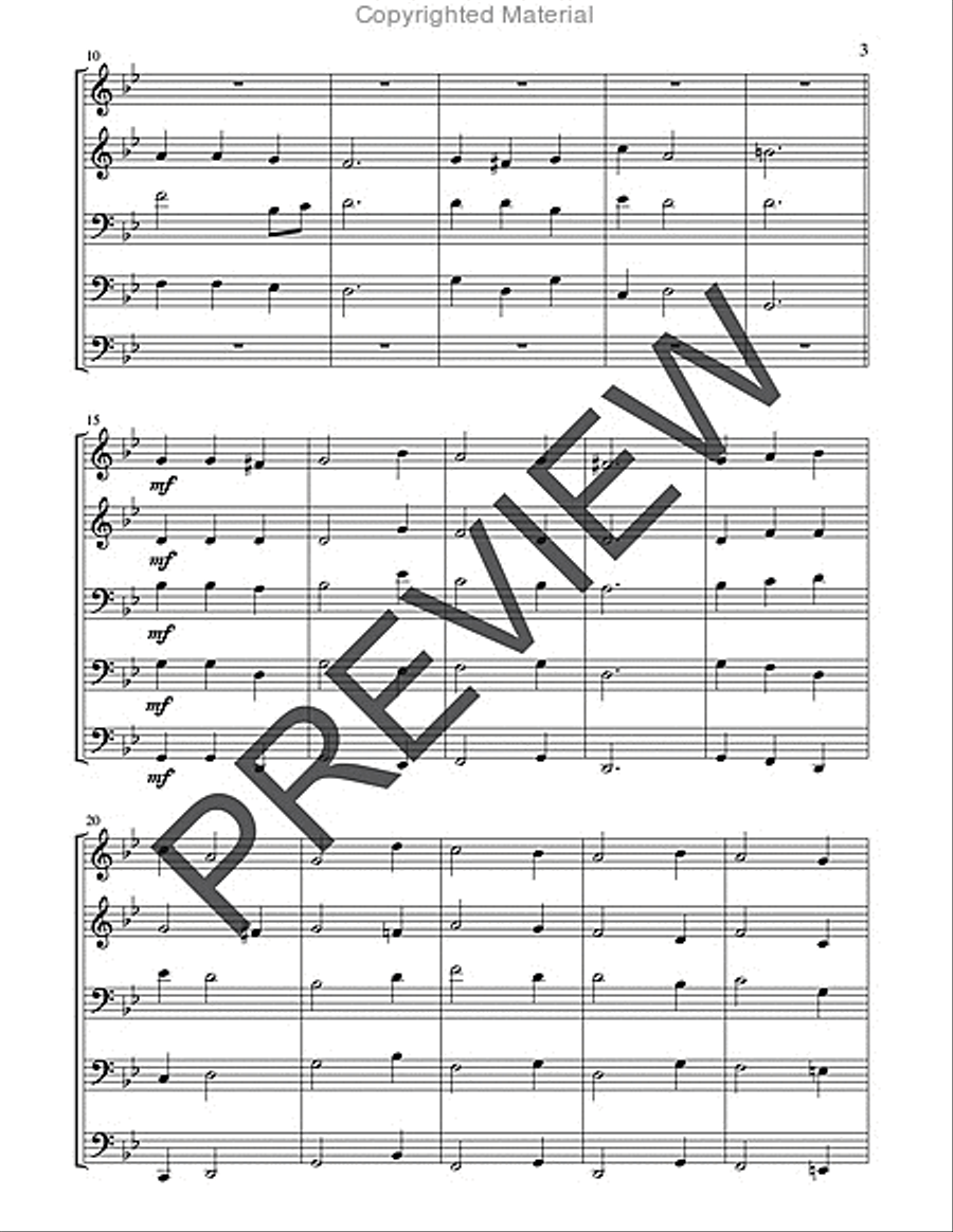 Two English Carols Horn scores gallery preview page 3