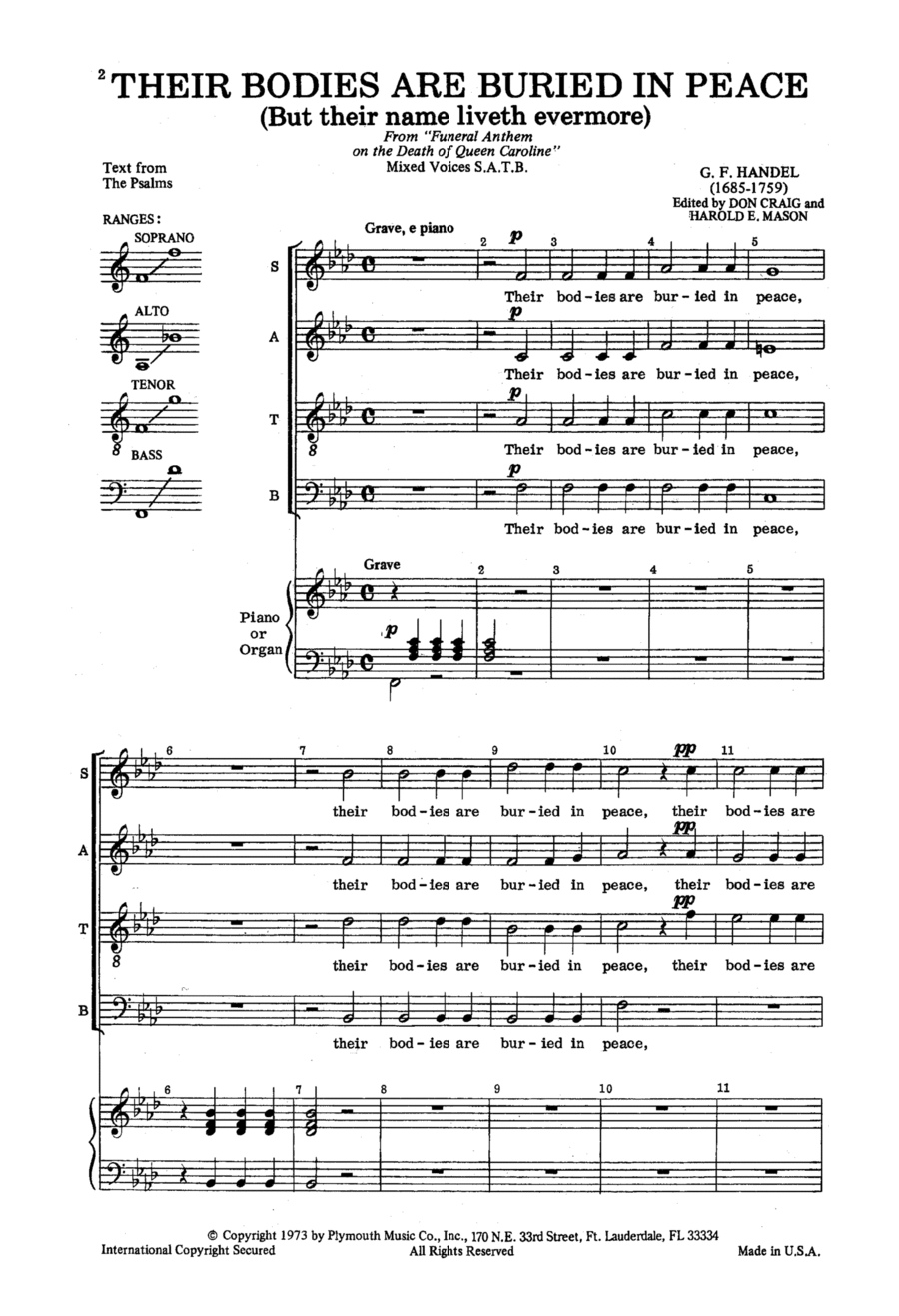 Their Bodies Are Buried In Peace 4-Part scores gallery preview page 1