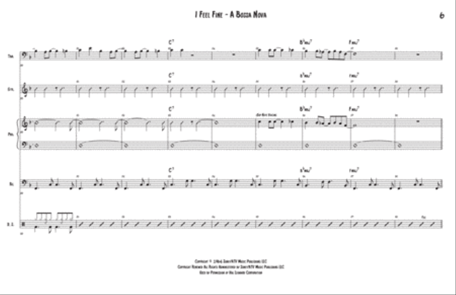 I Feel Fine Jazz Ensemble scores gallery preview page 6