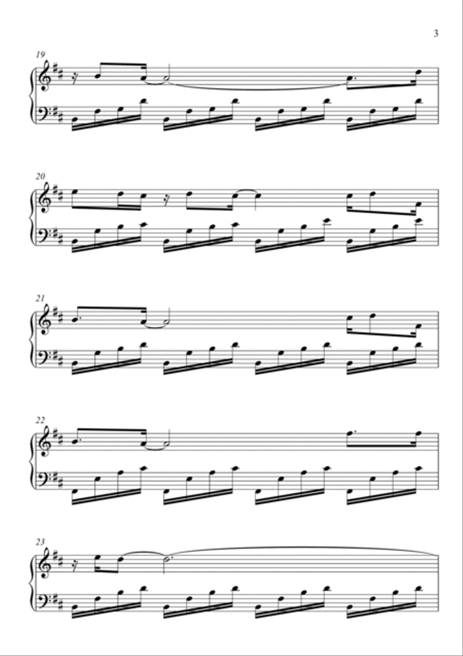 No Ordinary Love Piano Solo scores gallery preview page 3