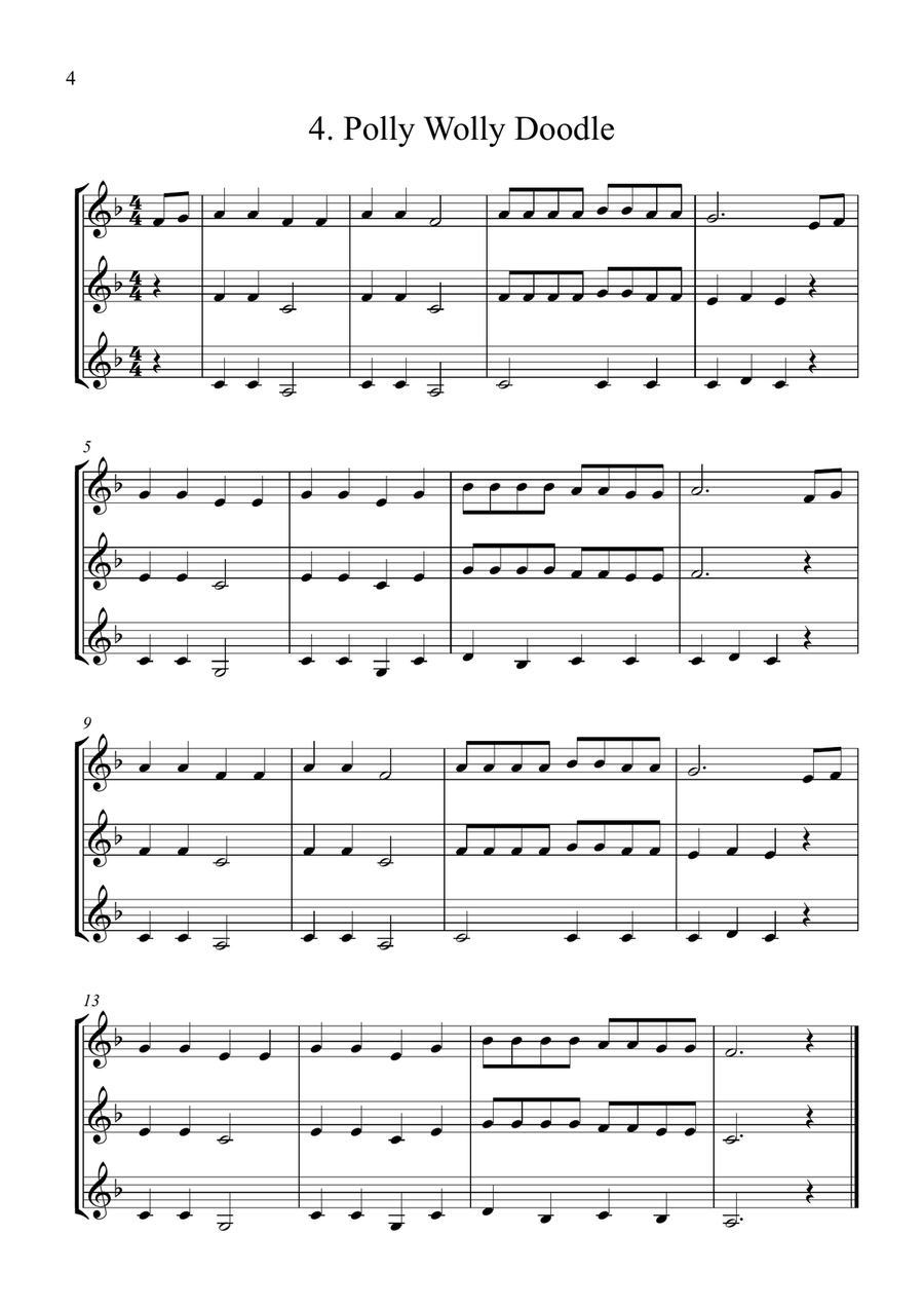 14 Easy Trios For Clarinet Woodwind Trio scores gallery preview page 4