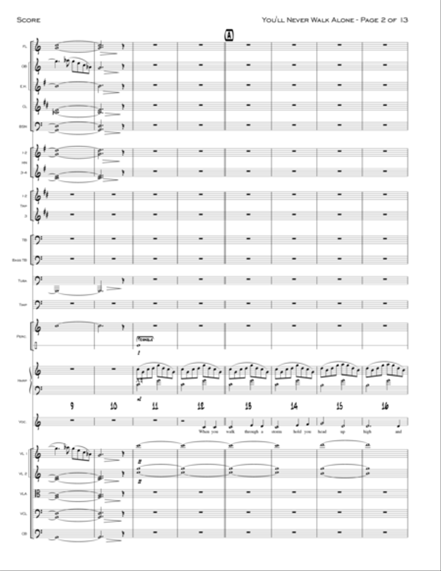 You'll Never Walk Alone Full Orchestra scores gallery preview page 2