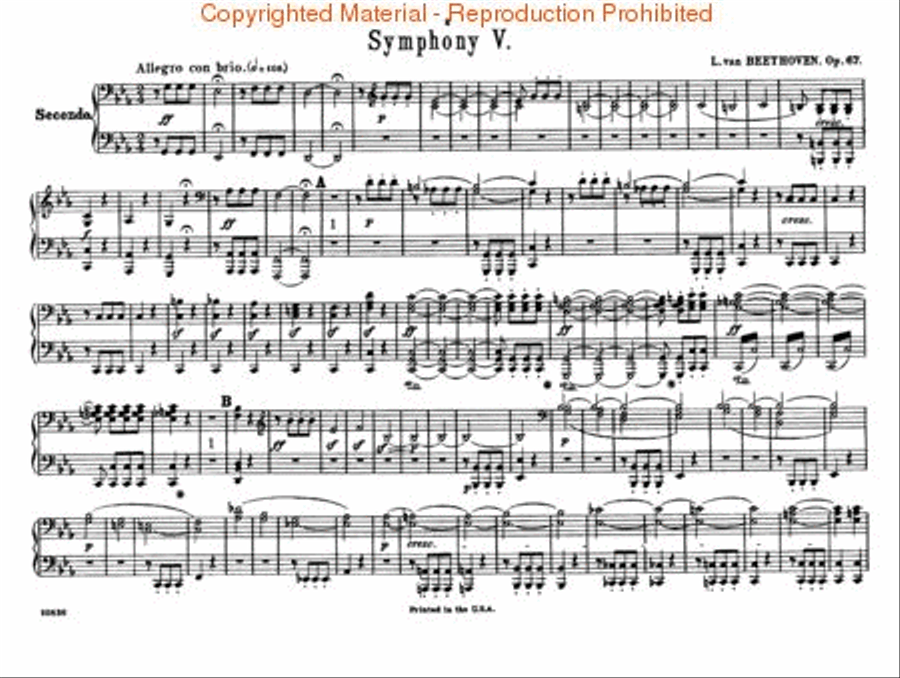 Symphony No. 5 in C minor, Op. 67 Piano Duet scores gallery preview page 3