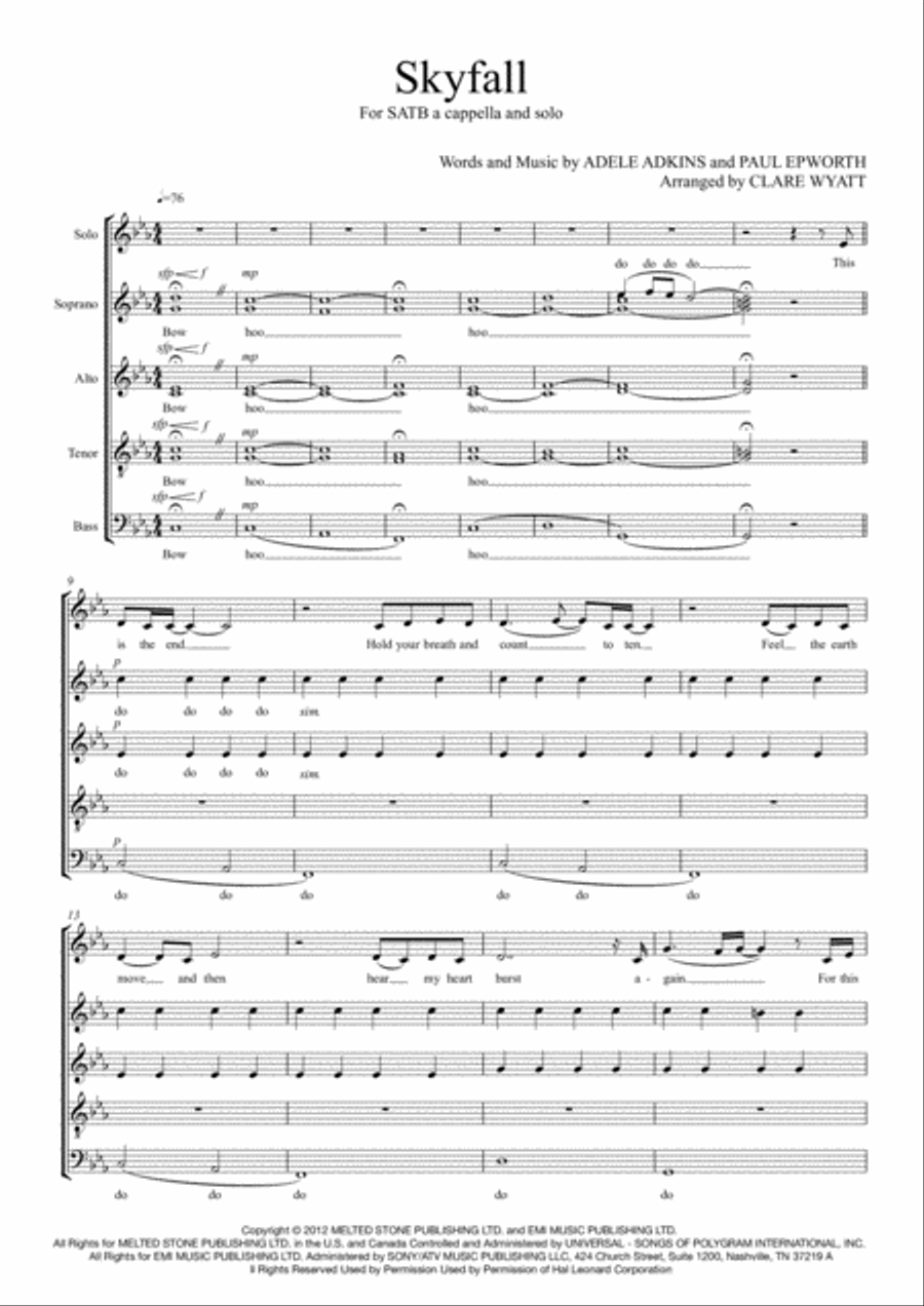 Skyfall 4-Part scores gallery preview page 1