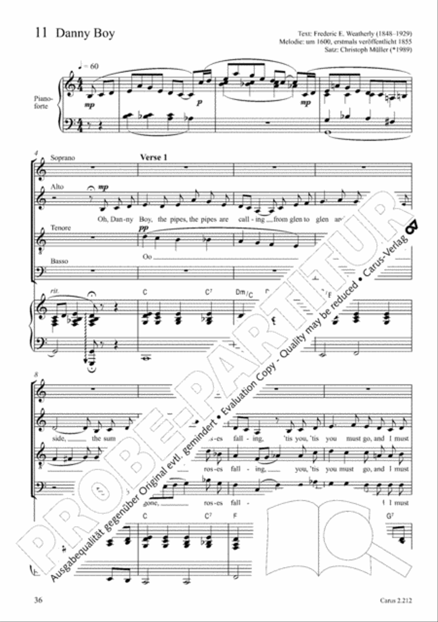 Love songs. Choral collection with CD 4-Part scores gallery preview page 28