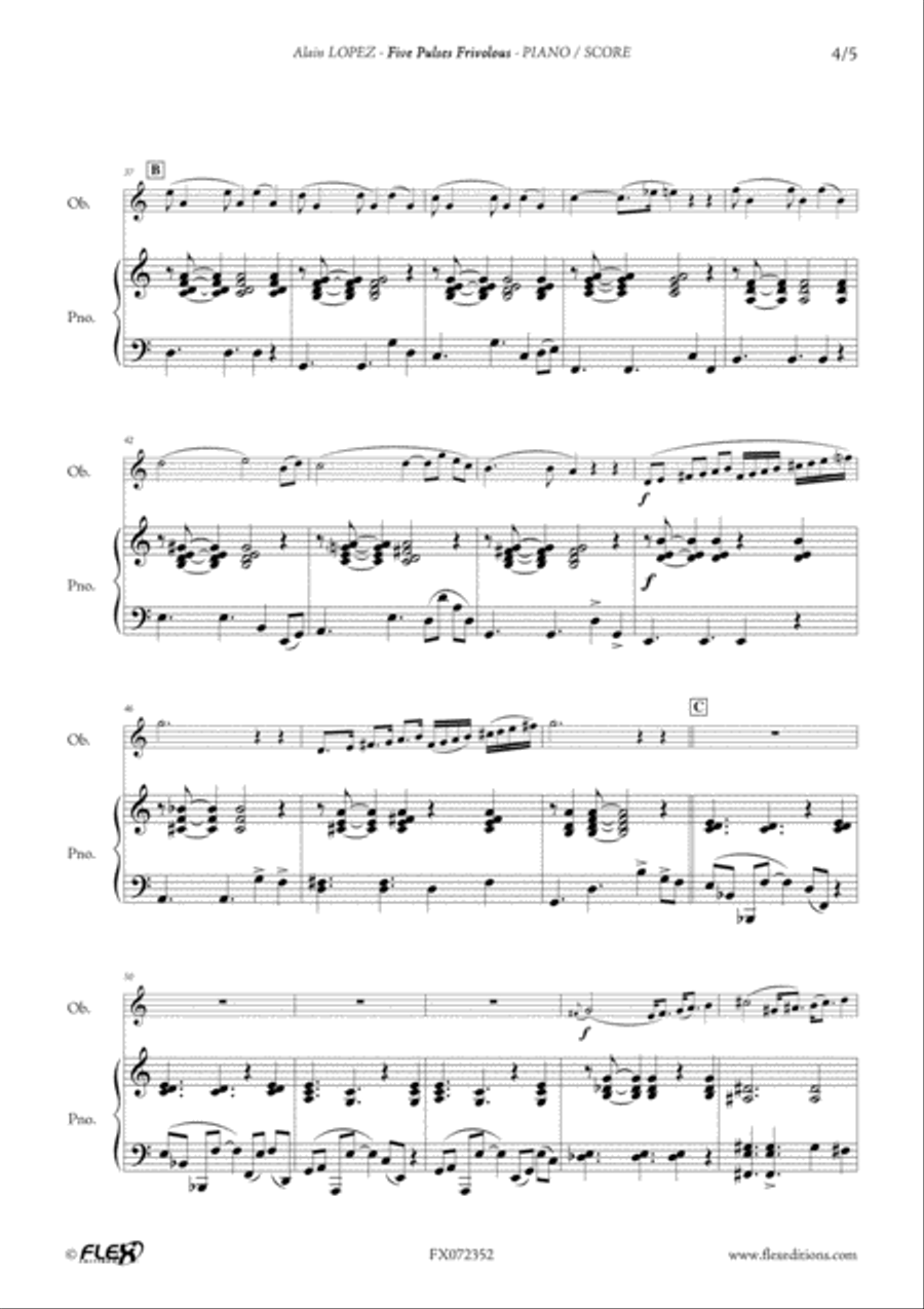 Five Pulses Frivolous Piano scores gallery preview page 4