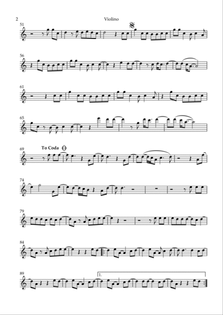 Who's Afraid Of Little Old Me? Violin Solo scores gallery preview page 2