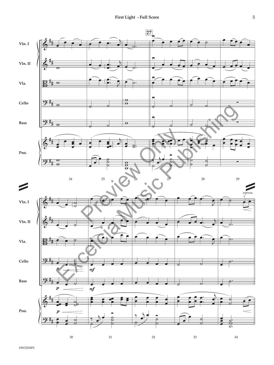First Light (Score) String Orchestra scores gallery preview page 4
