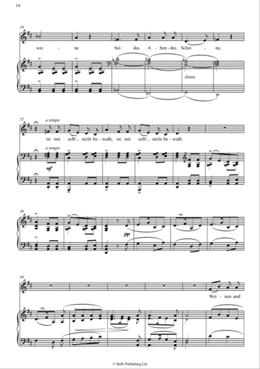 Lachen und Weinen, Op. 59 No. 4 (D. 777) (D Major) Voice Solo scores gallery preview page 2