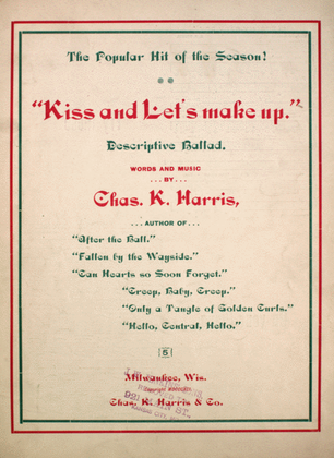 Kiss and Let's Make Up. Descriptive Ballad