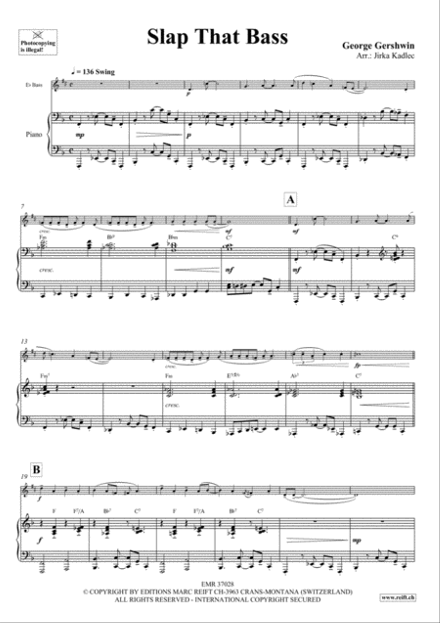 Slap That Bass Piano Accompaniment scores gallery preview page 4