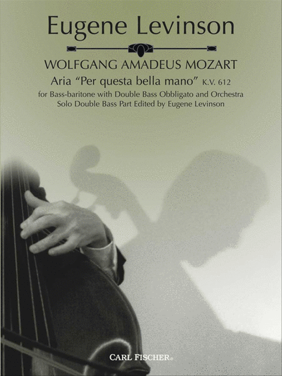 Aria: 'Per Questa Bella Mano,' K.V. 612 Double Bass scores gallery preview page 1