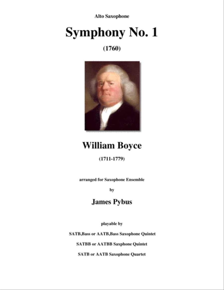 Symphony No 1 Saxophone Quintet scores gallery preview page 5