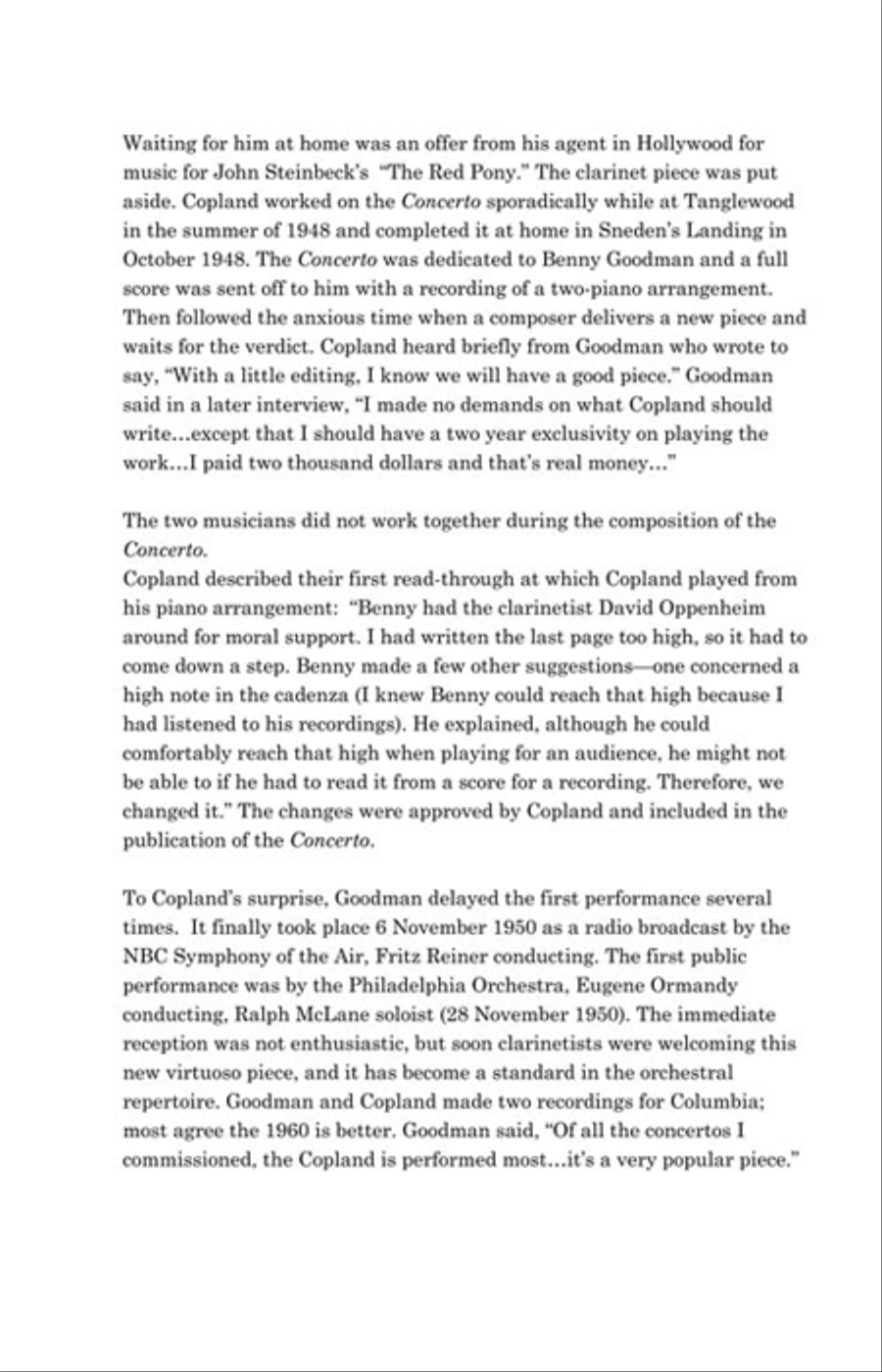 Concerto for Clarinet – New Edition Orchestra scores gallery preview page 5