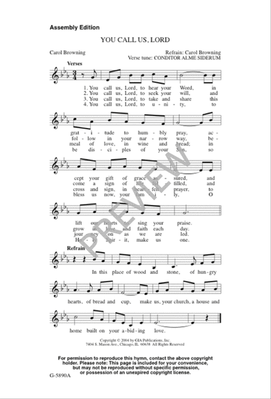 You Call Us, Lord / Creator of the Stars of Night Unison Choir scores gallery preview page 11