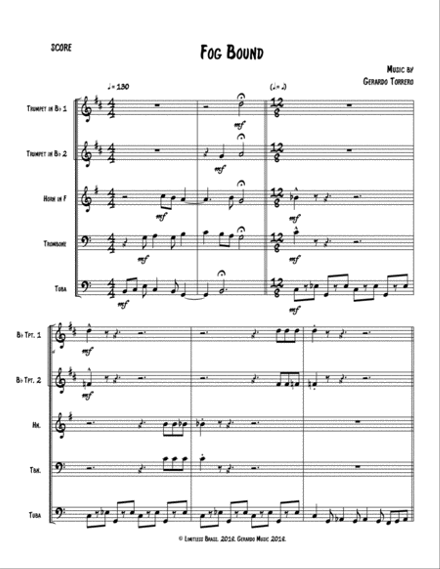 Fog Bound Brass Ensemble scores gallery preview page 2