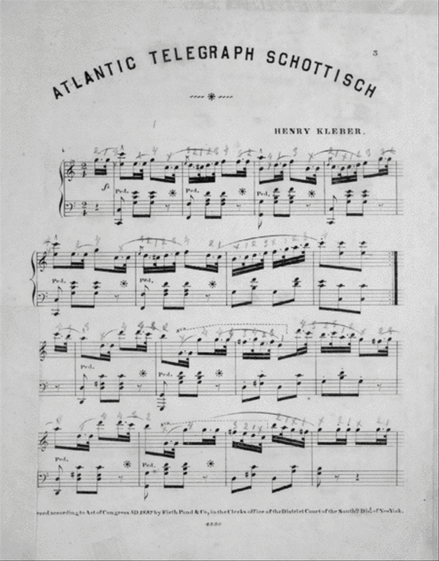 The Atlantic Telegraph Schottisch Piano Solo scores gallery preview page 2
